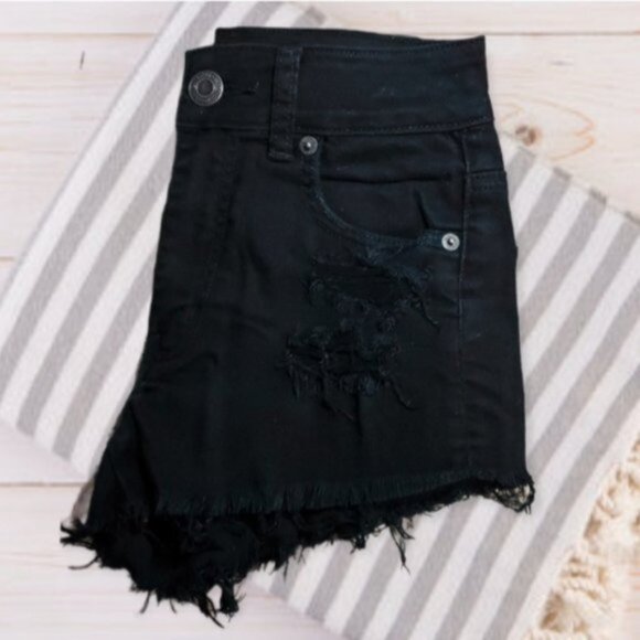 American Eagle Outfitters- Vintage Y2K Hi-Rise Festival Fringe Cut Offs Shorts - Picture 12 of 13